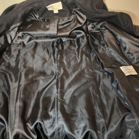 Michael Kors Wool Coat Womens 10 Hooded Pockets NWT $360 Dark Gray - Picture 9 of 14